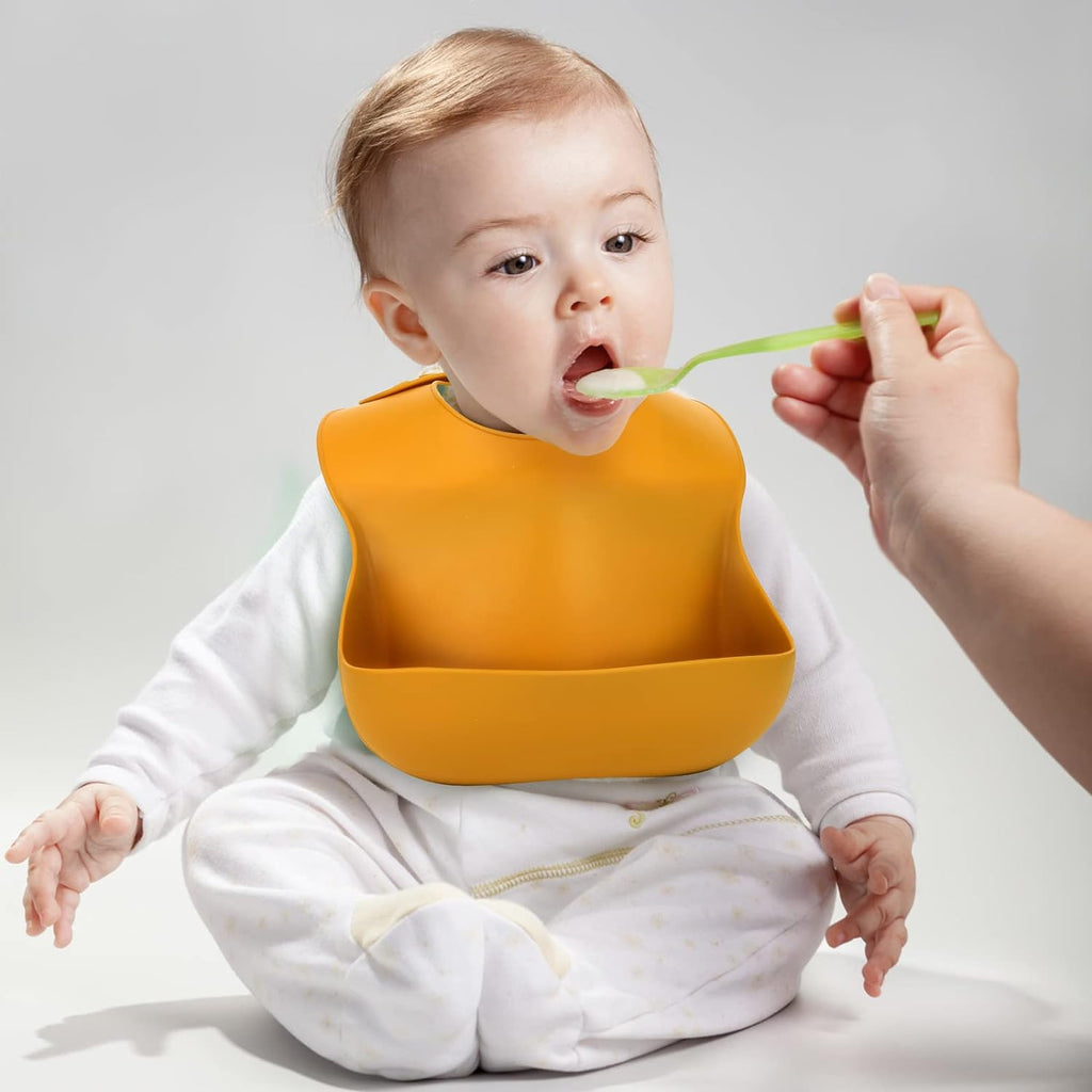 Say Goodbye to Messy Mealtimes with Our Baby Adjustable Waterproof Silicone Bibs