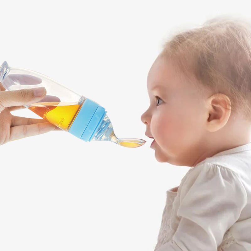 Promote Healthy Eating Habits from Day One with Our Squeeze Silicone Feeding Bottle